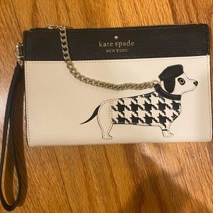 Never used KATE SPADE leather clutch purse
